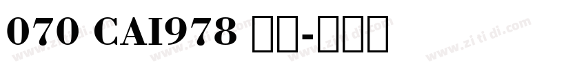 070 CAI978 字体字体转换